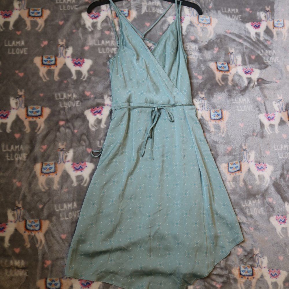 August 1 Eight Dress Extra Small Midi Dress Teal NWOT